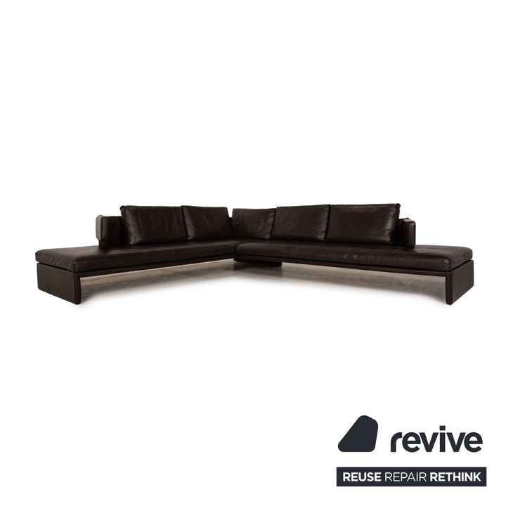 Walter Knoll leather sofa brown brown corner sofa couch function