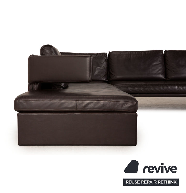 Walter Knoll leather sofa brown brown corner sofa couch function