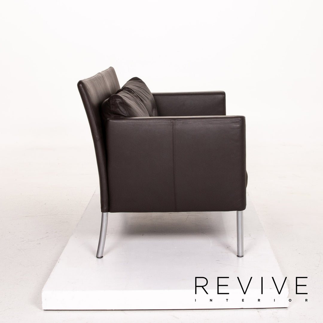 Walter Knoll leather sofa brown dark brown two-seater couch #14608