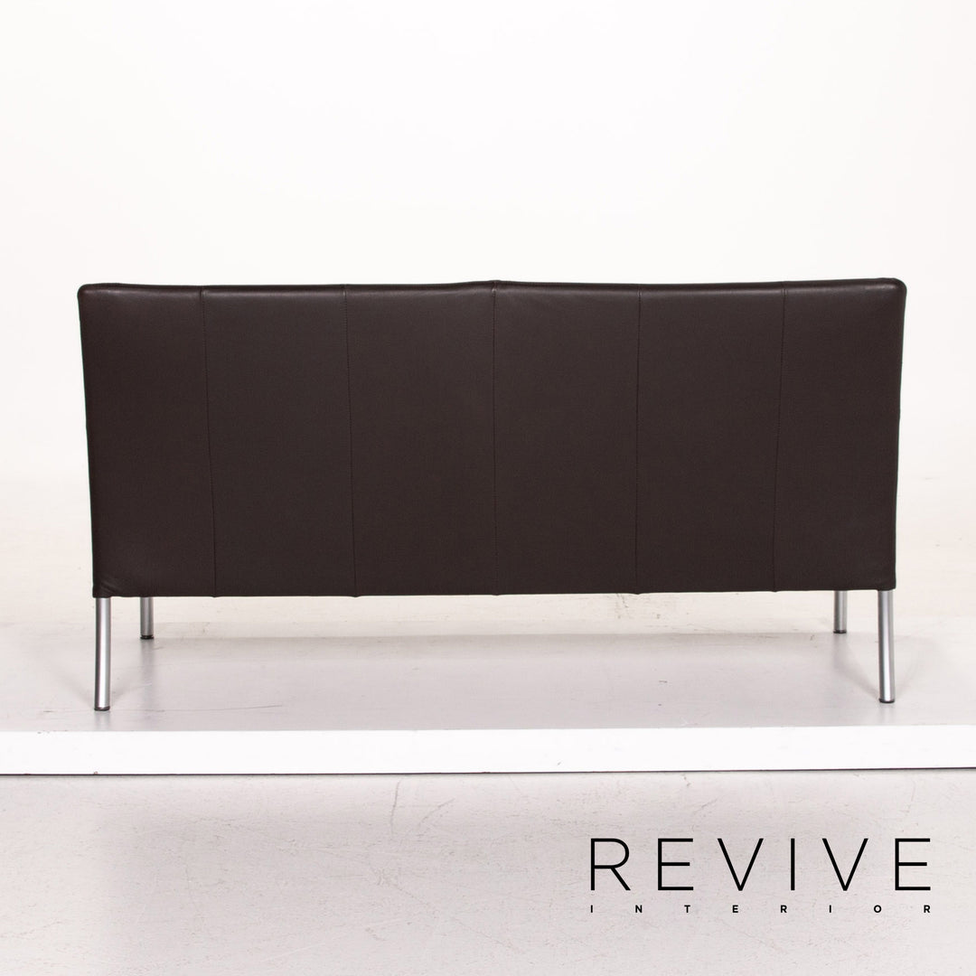 Walter Knoll leather sofa brown dark brown two-seater couch #14608