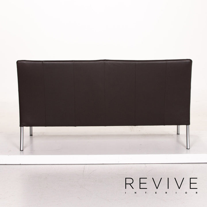 Walter Knoll leather sofa brown dark brown two-seater couch #14608