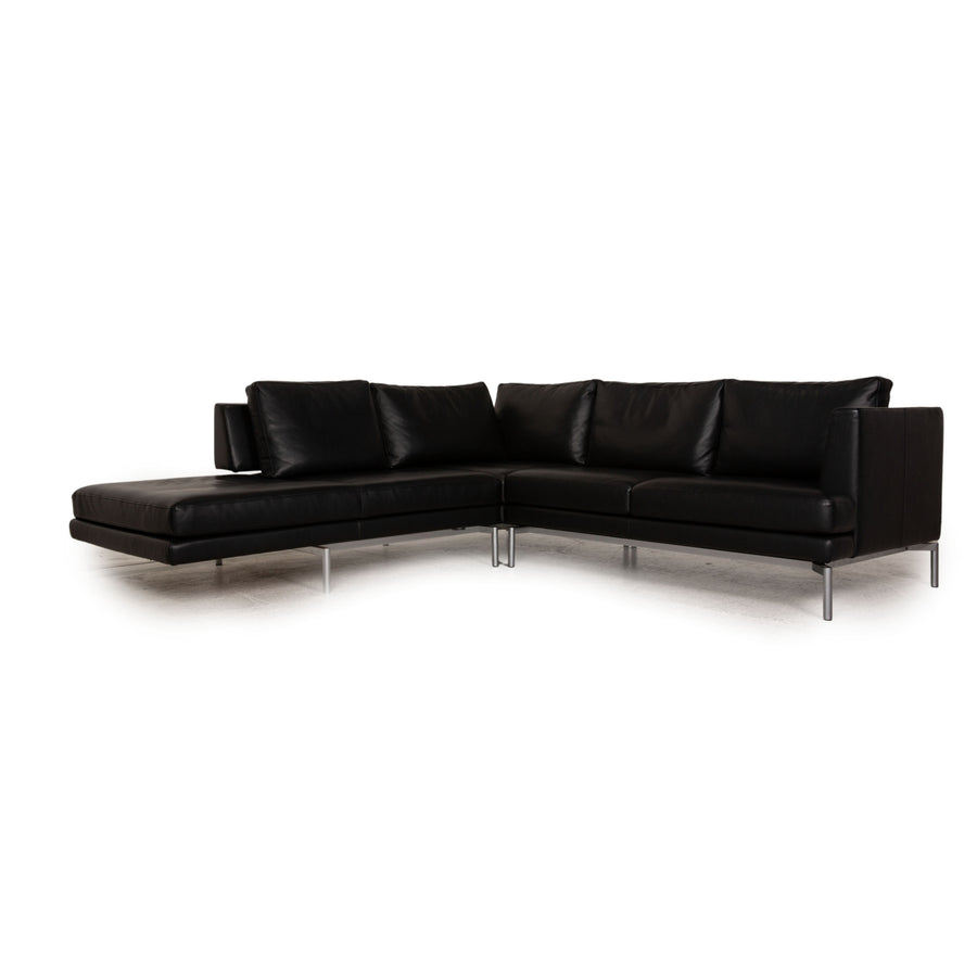 Walter Knoll Leather Sofa Black Corner Sofa Couch