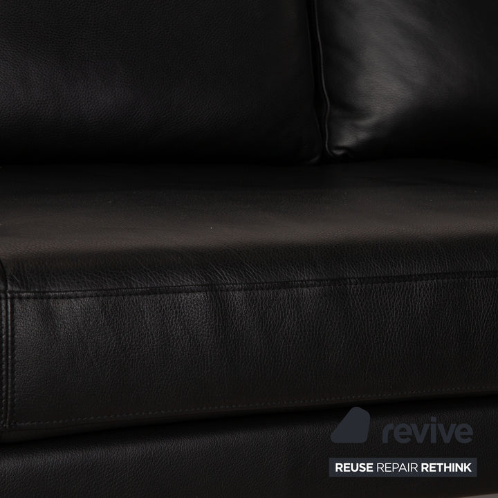 Walter Knoll Leather Sofa Black Corner Sofa Couch