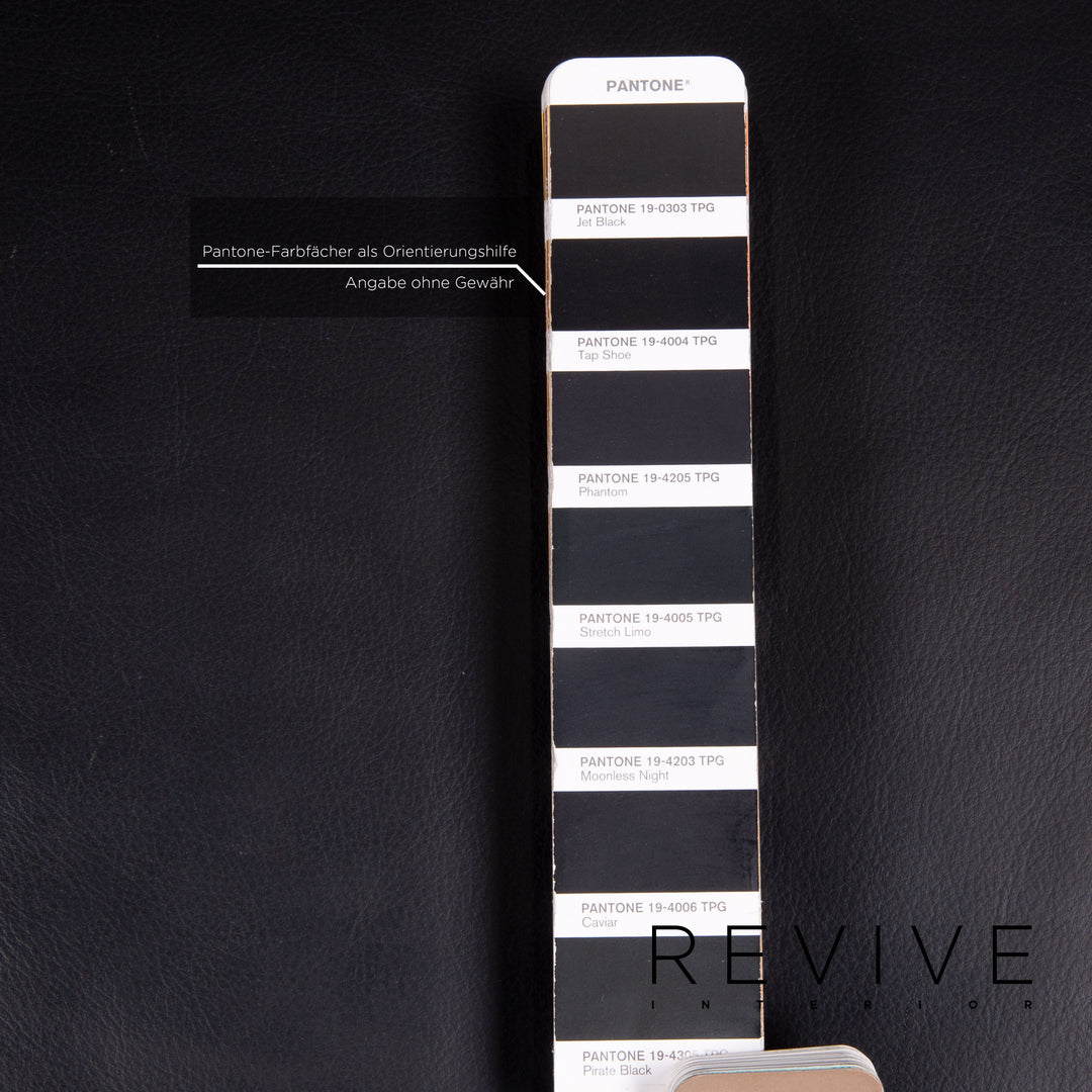 Walter Knoll Leather Sofa Black Two Seater Couch #14858