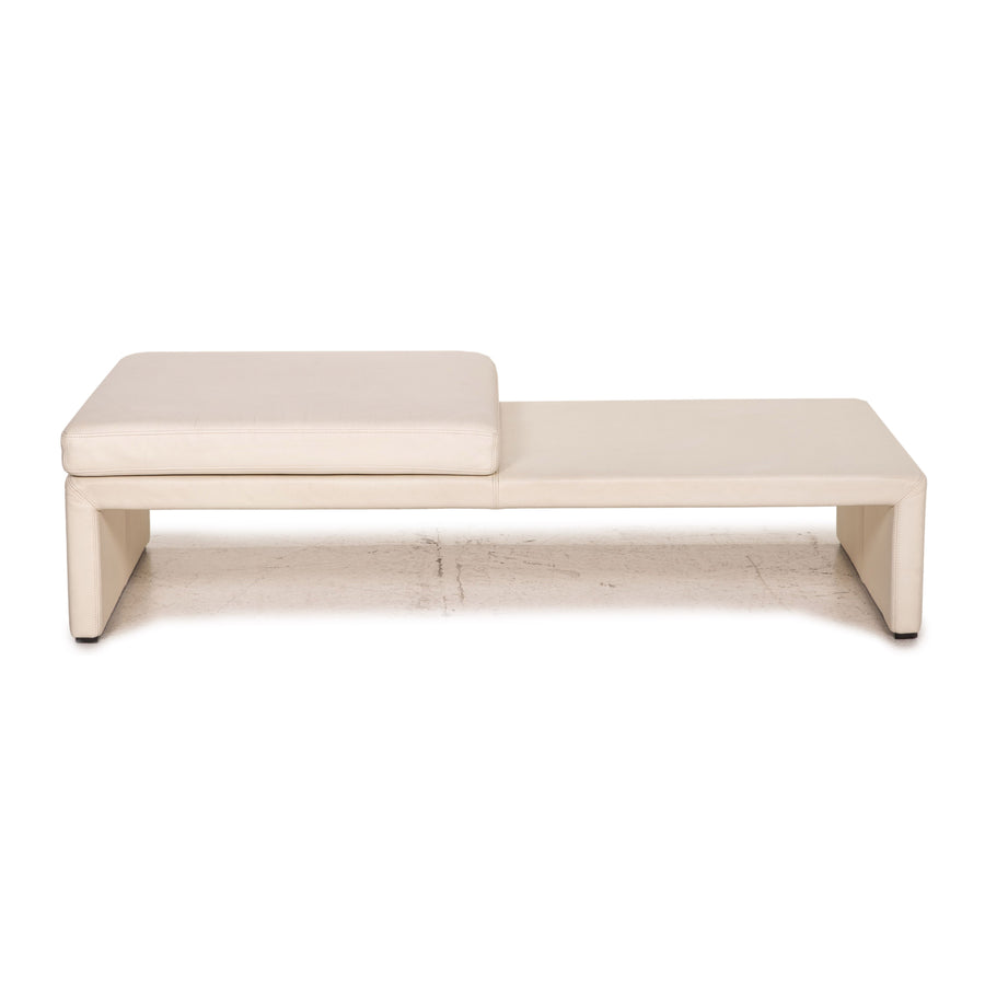 Walter Knoll Leder Sofabank Hocker Sitzbank Creme