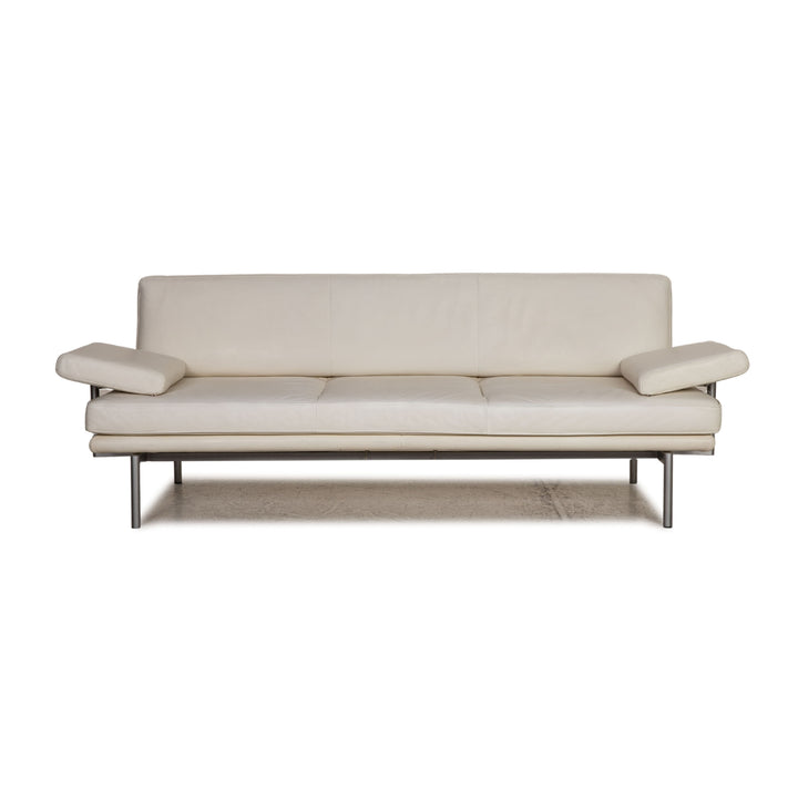Walter Knoll Living Platform leather sofa cream three-seater couch function