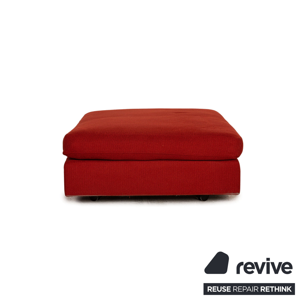 Walter Knoll Living Landscape 755 & Space Stoff Sofa  Garnitur Rot Zweisitzer Hocker