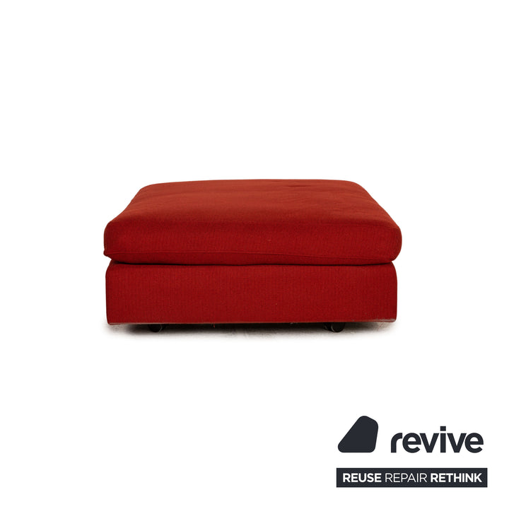 Walter Knoll Living Landscape 755 & Space Stoff Sofa  Garnitur Rot Zweisitzer Hocker