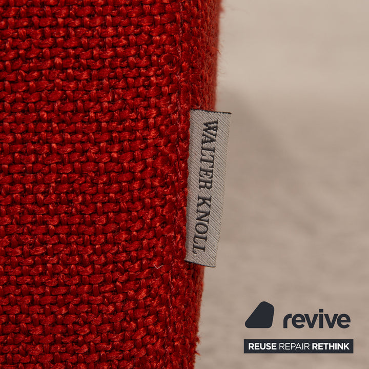 Walter Knoll Living Landscape 755 & Space Stoff Sofa  Garnitur Rot Zweisitzer Hocker