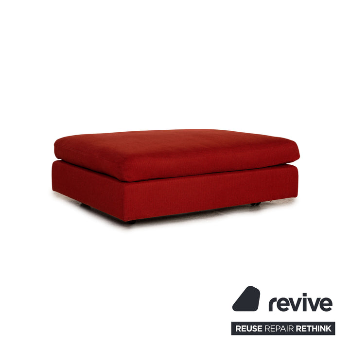Walter Knoll Living Landscape 755 & Space Stoff Sofa  Garnitur Rot Zweisitzer Hocker