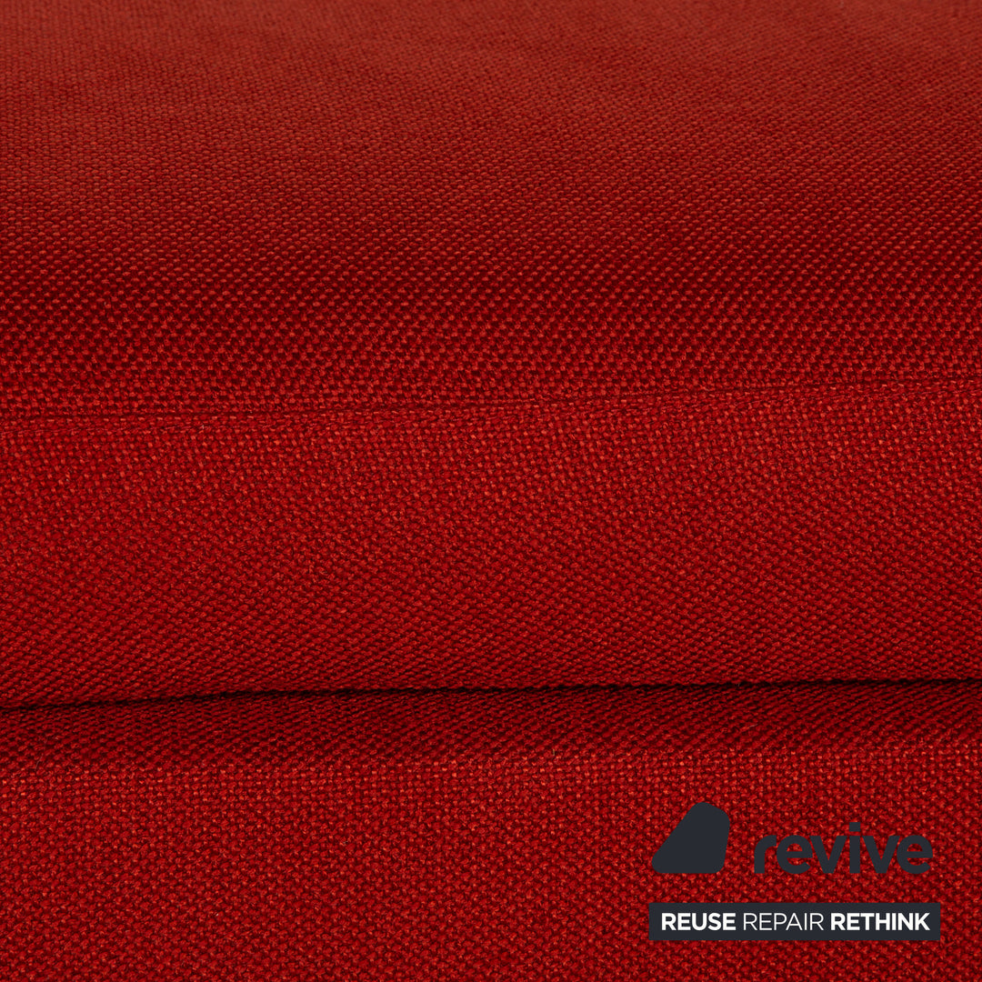 Walter Knoll Living Landscape 755 & Space Stoff Sofa  Garnitur Rot Zweisitzer Hocker