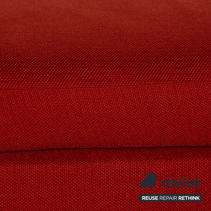 Walter Knoll Living Landscape 755 & Space Stoff Sofa  Garnitur Rot Zweisitzer Hocker