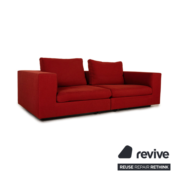 Walter Knoll Living Landscape 750 Stoff Sofa Rot Zweisitzer Couch