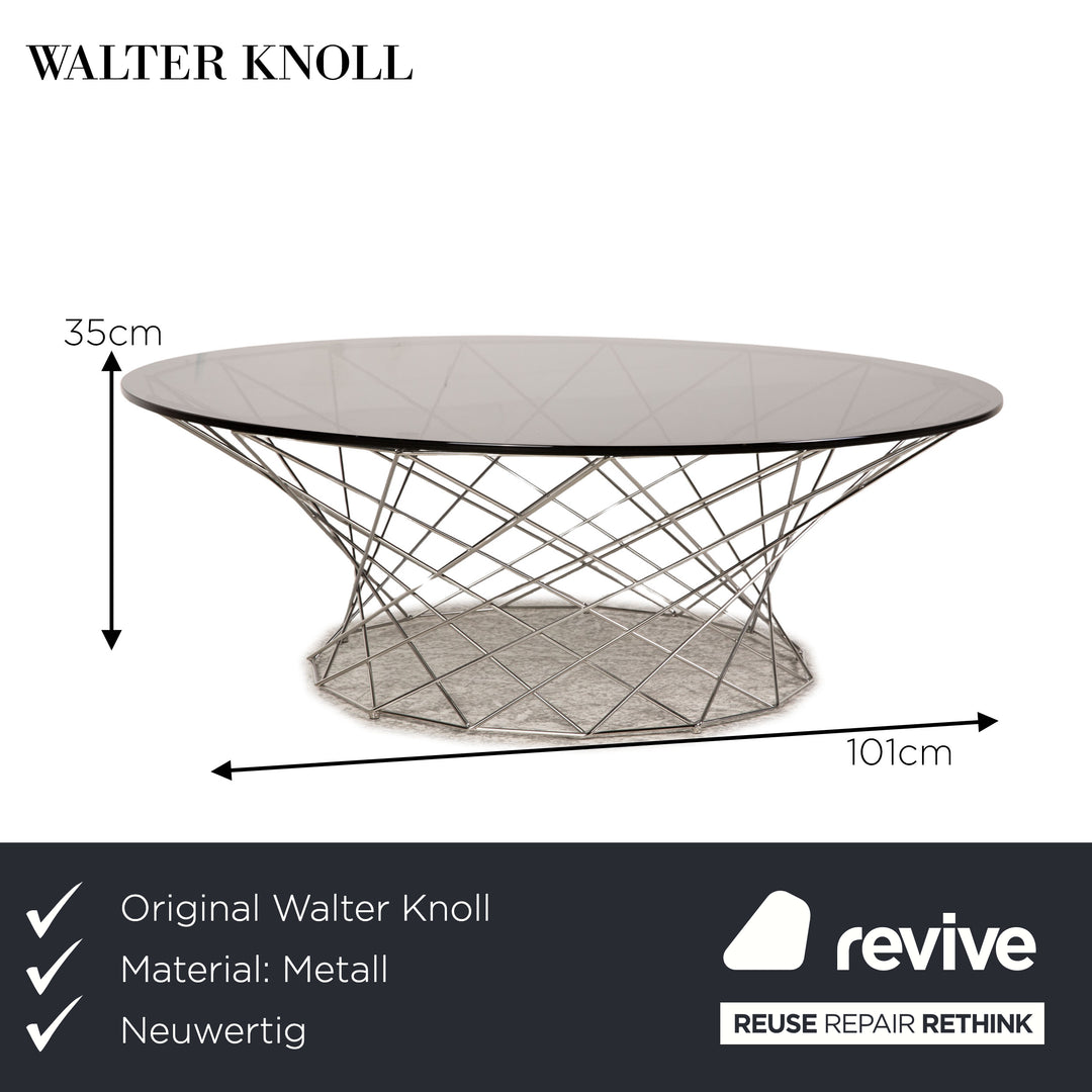 Walter Knoll Oota Glass Metal Coffee Table Black