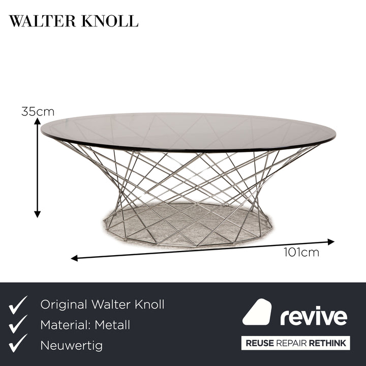 Walter Knoll Oota Glass Metal Coffee Table Black