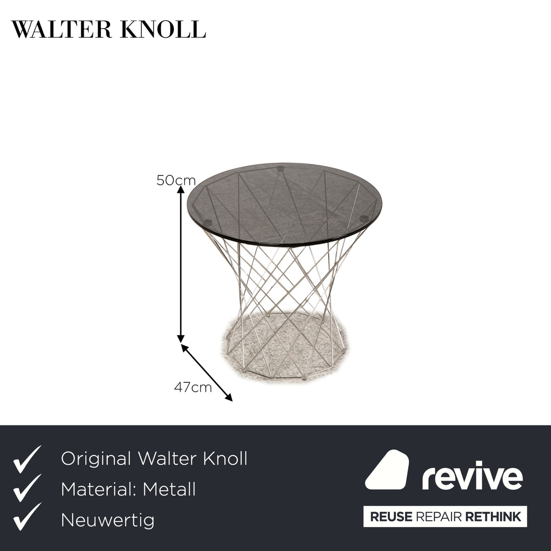 Walter Knoll Oota Glass Metal Coffee Table Black Side Table