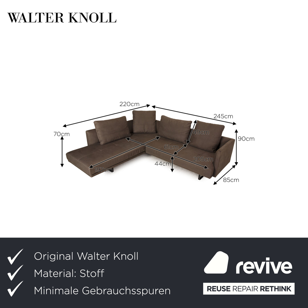 Walter Knoll Prime Time Stoff Sofa Grau Ecksofa Couch