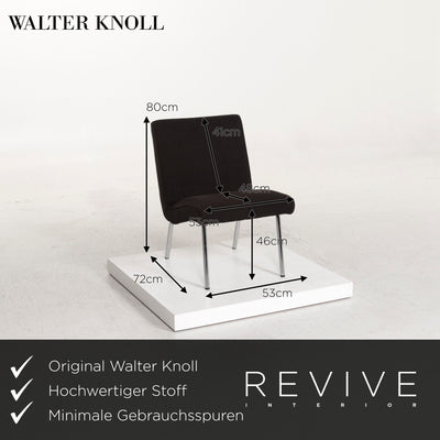 Walter Knoll Stoff Sessel Schwarz Stuhl #12633