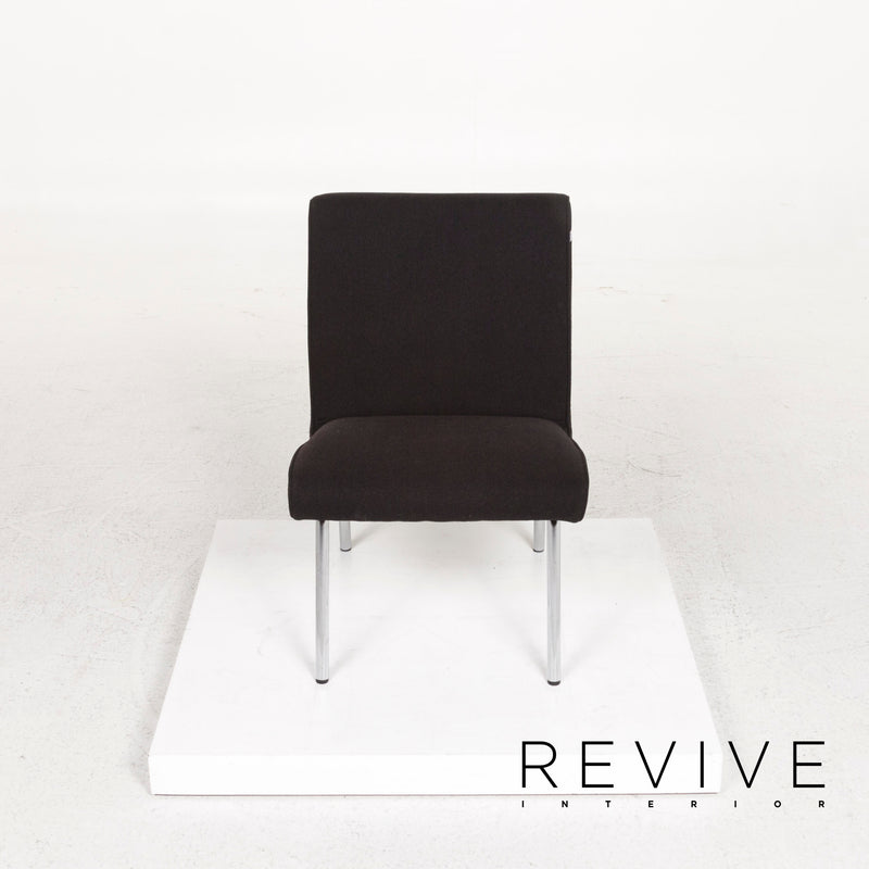 Walter Knoll Stoff Sessel Schwarz Stuhl 