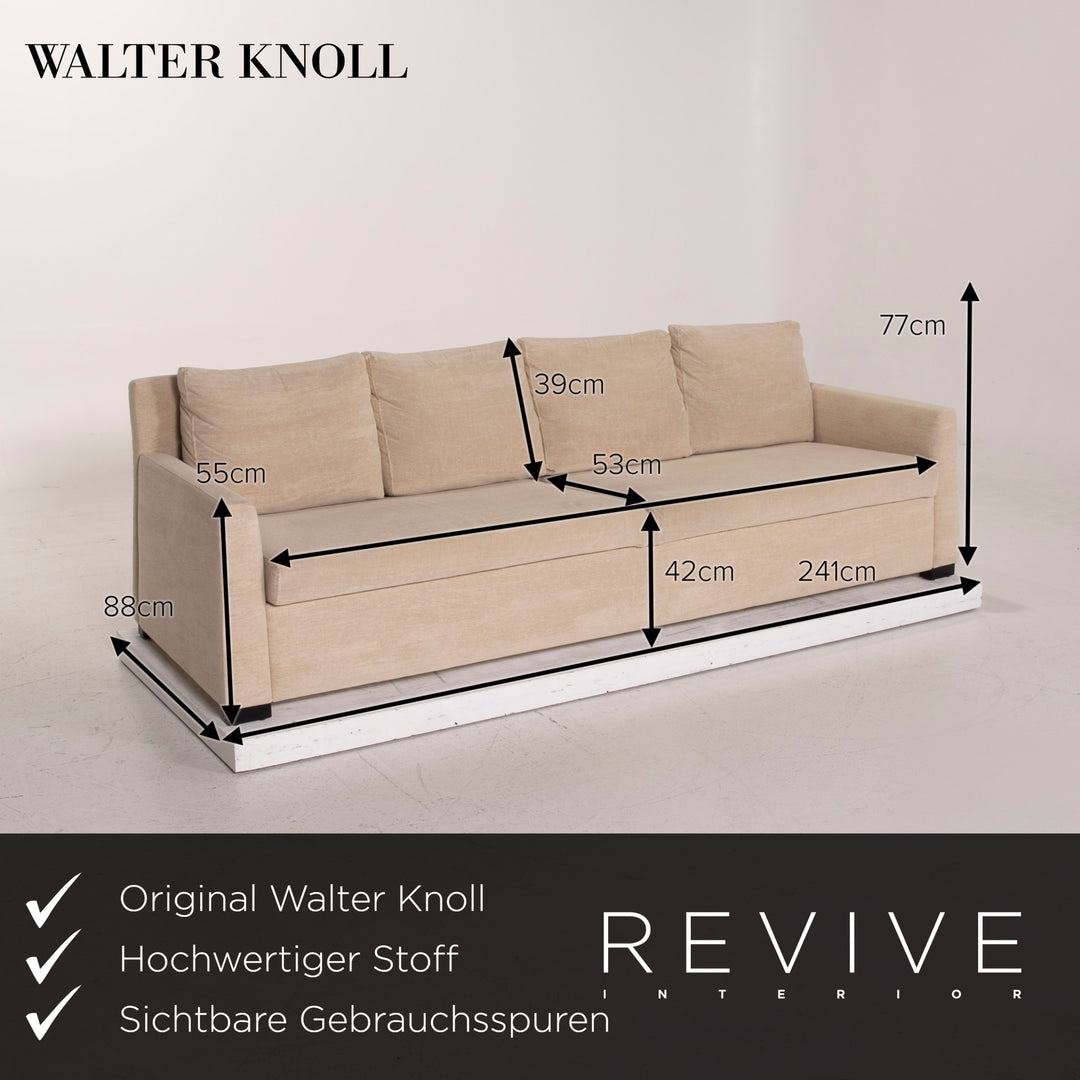 Canapé en tissu Walter Knoll crème quatre places #14860