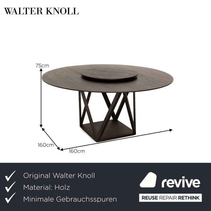Walter Knoll Tabu Holz Esstisch Schwarz Eiche Massiv 160 x 75 cm