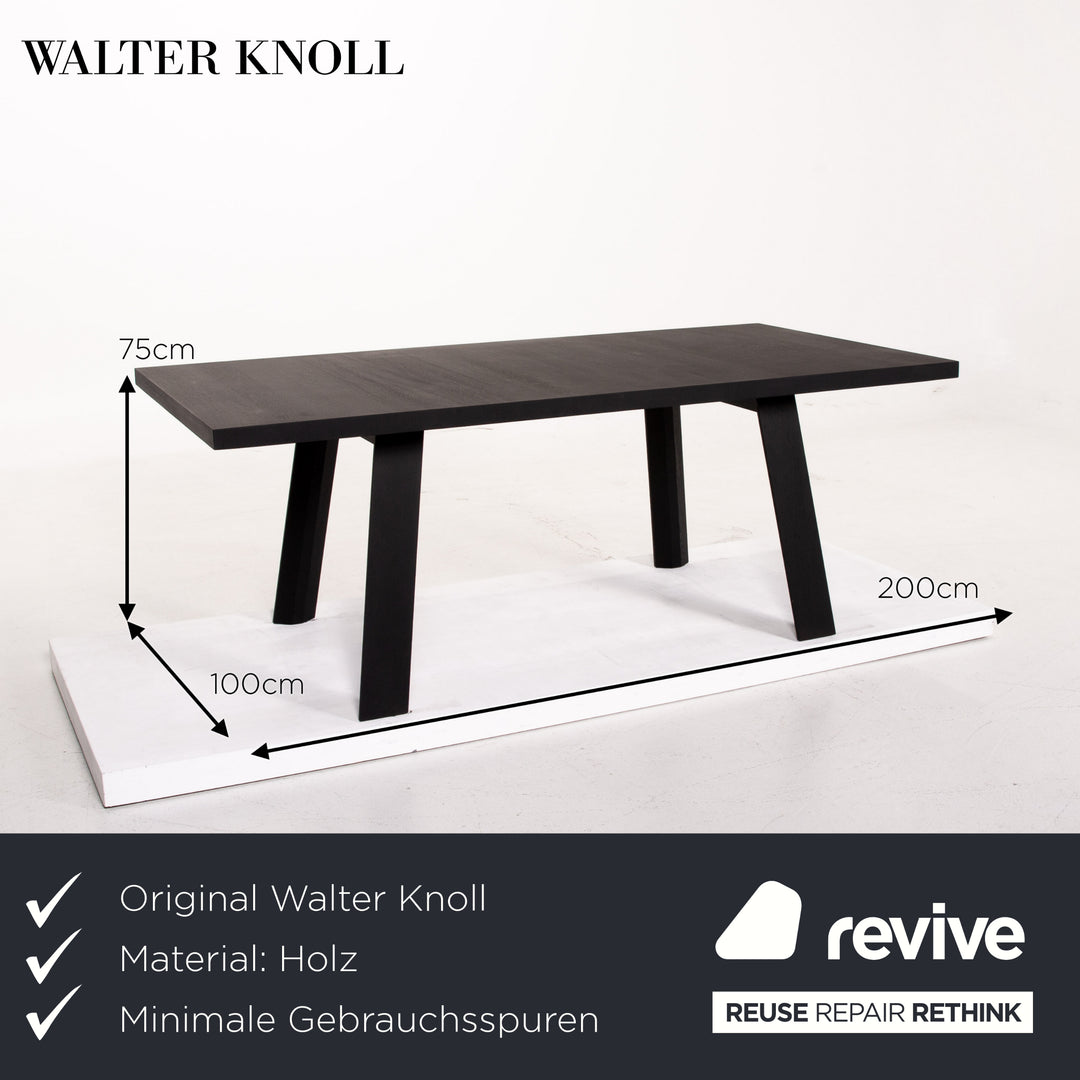 Walter Knoll Tadeo Wood Dining Table Black Table #14038