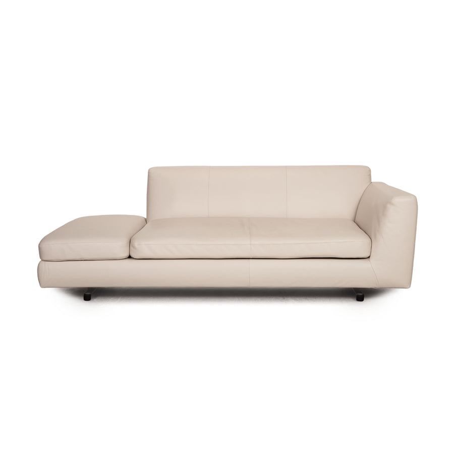 Walter Knoll Tama Living leather sofa light gray two-seater couch