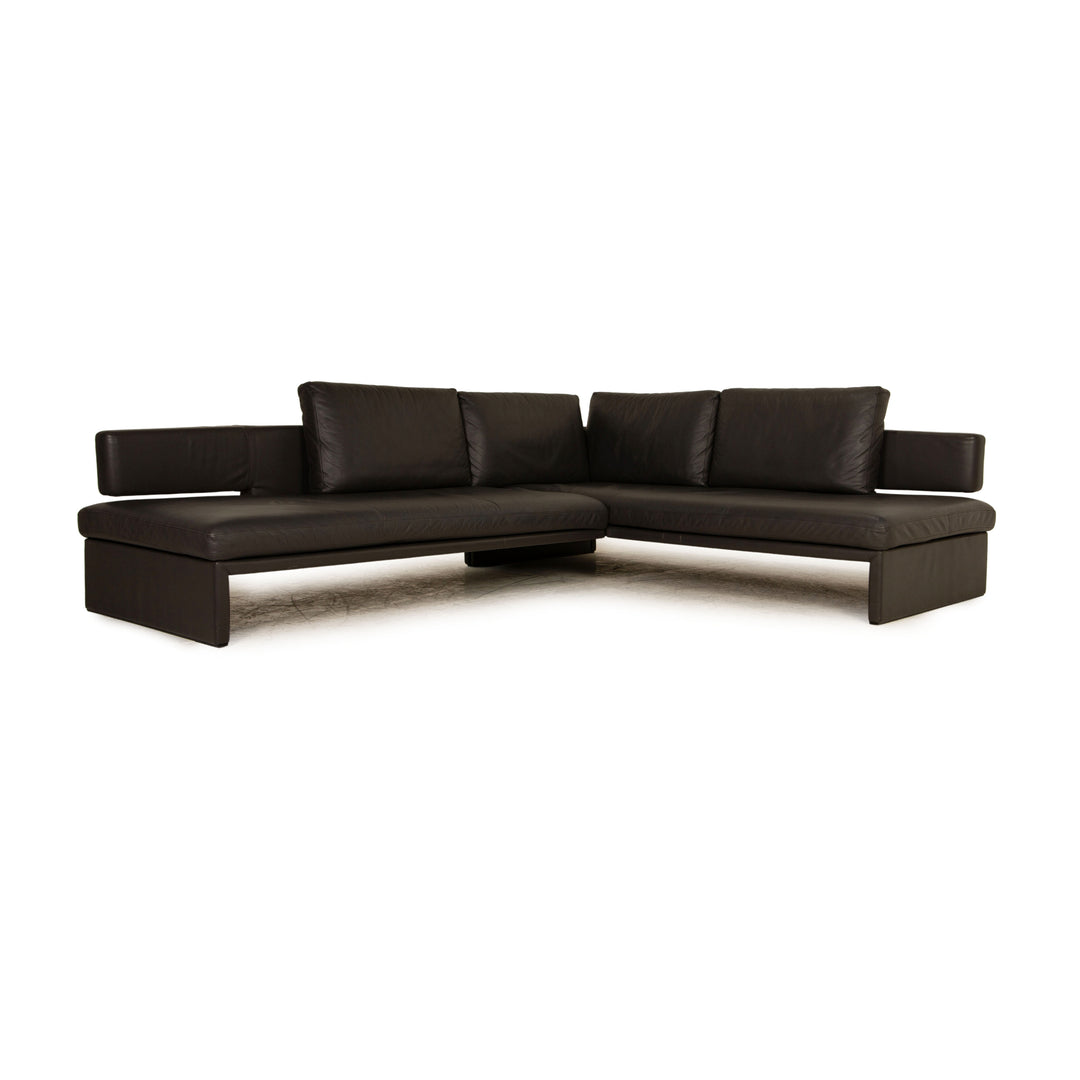 Walter Knoll Together Leather Corner Sofa Dark Gray Sofa Couch Function