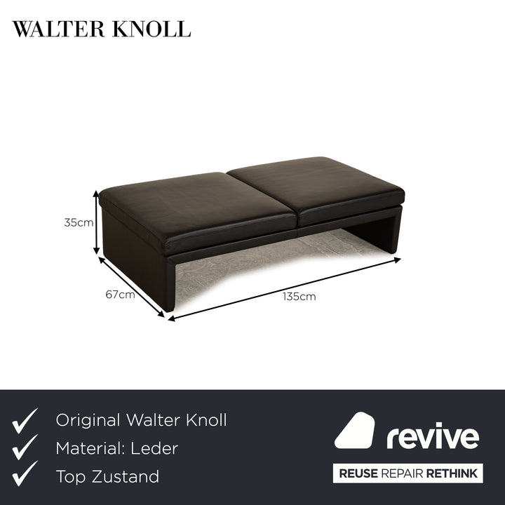 Walter Knoll Together Leather Stool Anthracite