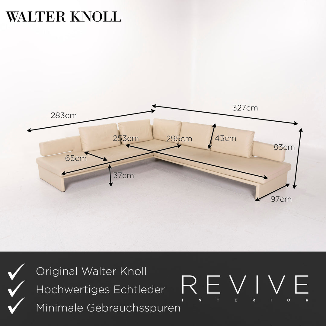 Walter Knoll Together Leder Sofa Creme Ecksofa #12347