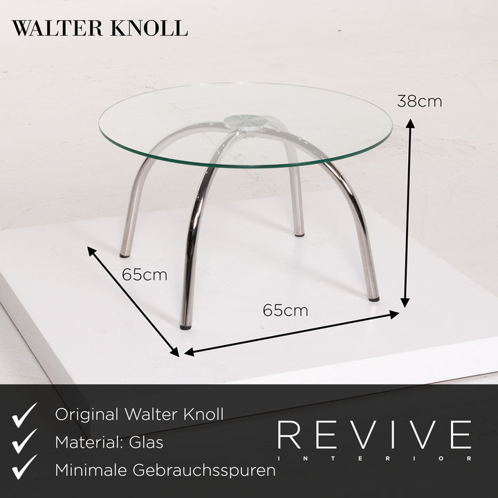 Walter Knoll Vostra Glas Tisch Silber Couchtisch Metall #14116