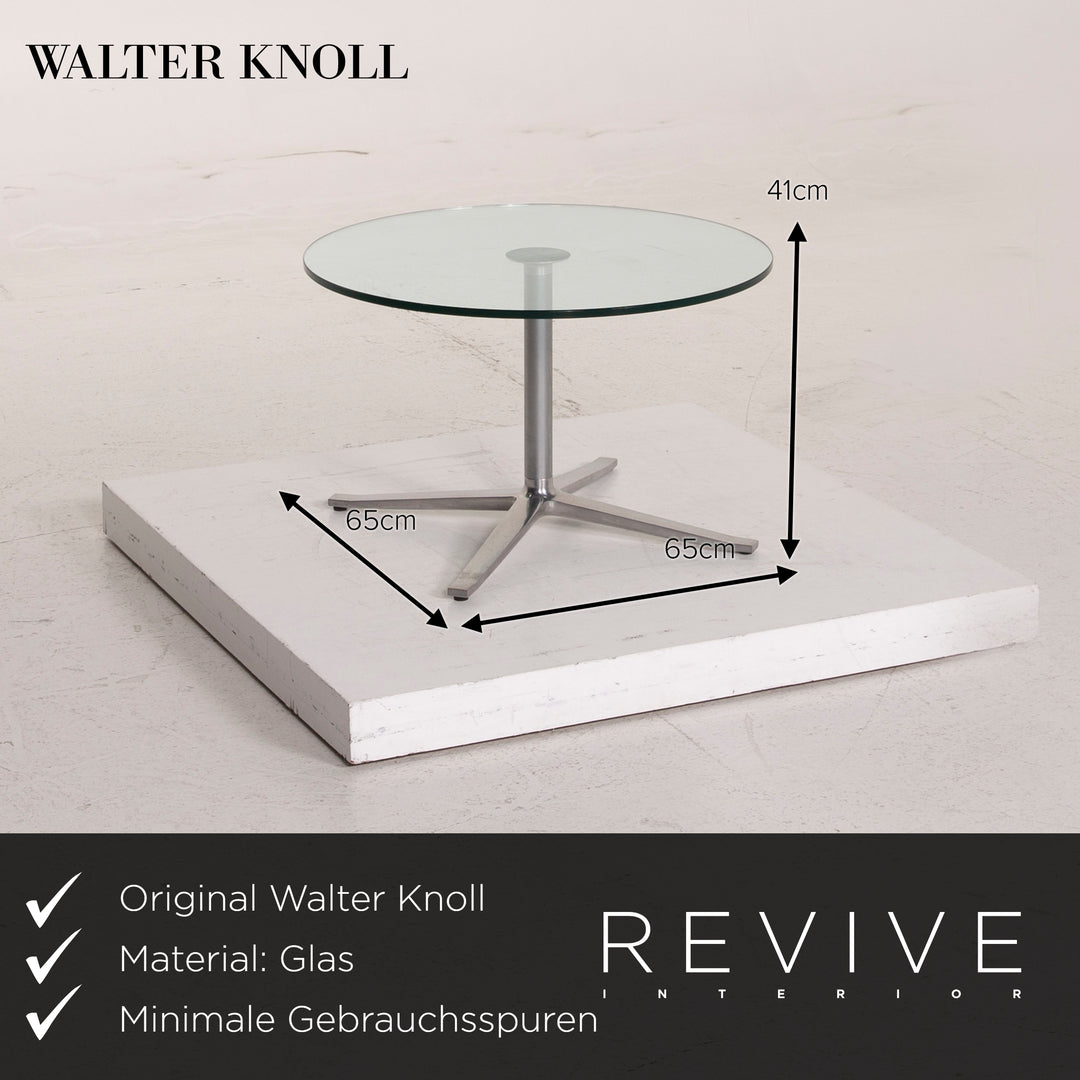 Walter Knoll X-Table glass table set silver coffee table set 4x #15577