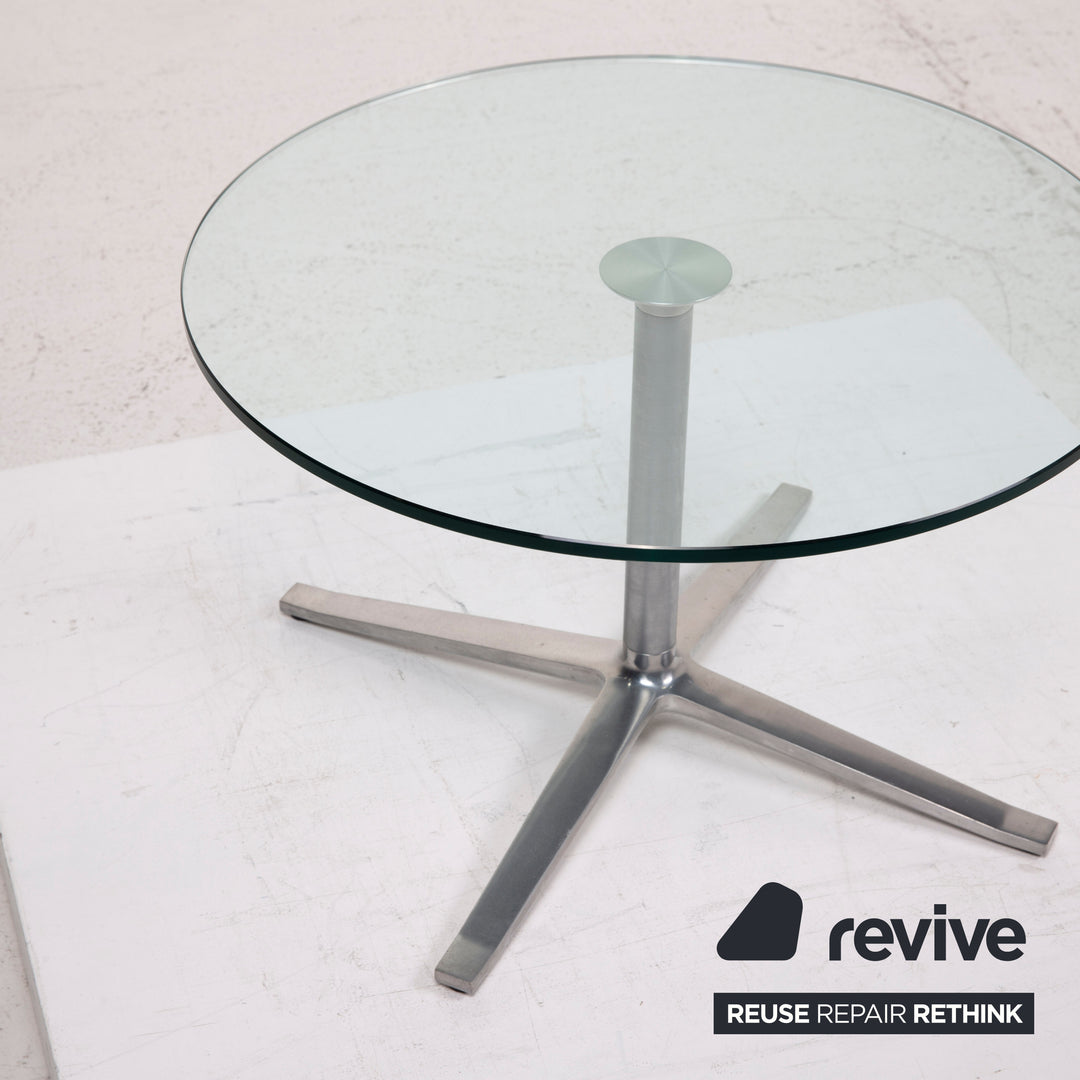 Walter Knoll X-Table Glass Table Silver Coffee Table #15576