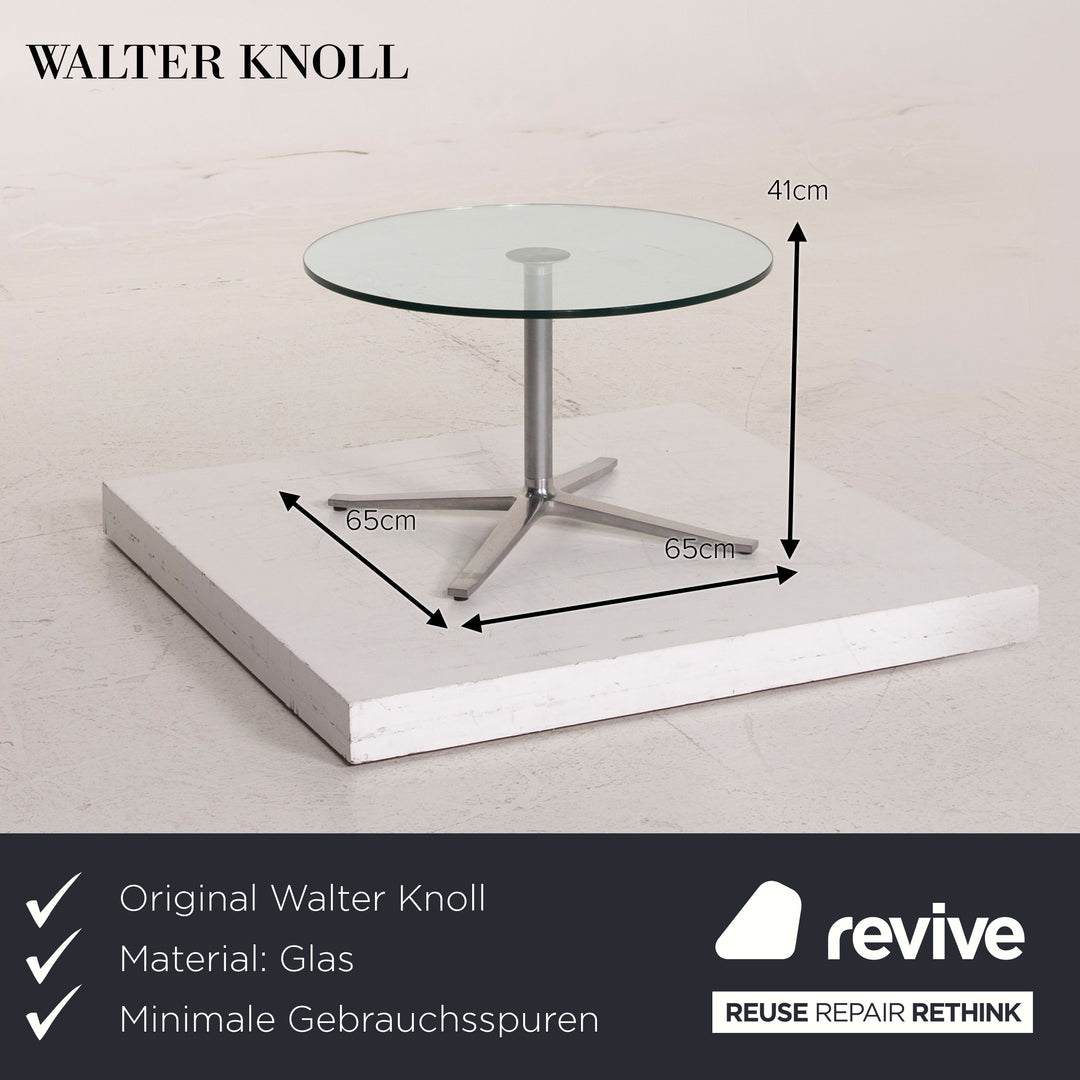 Walter Knoll X-Table Glas Tisch Silber Couchtisch #15576