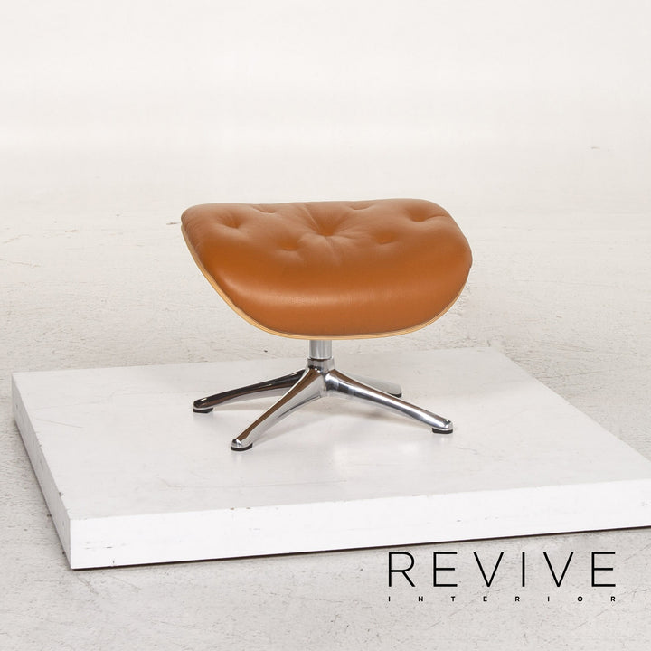 Who's Perfect Bianca Leather Armchair incl. Stool Cognac Brown Relaxation Function Relaxation Armchair #13365