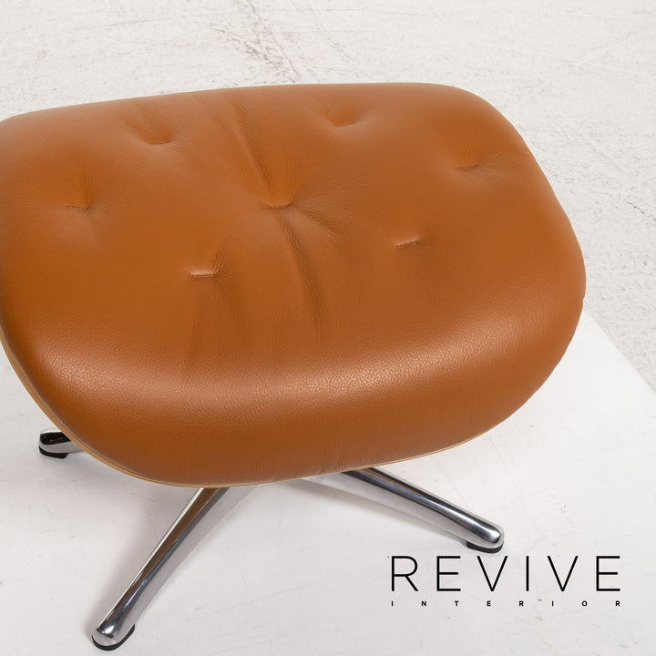 Who's Perfect Bianca Leather Armchair incl. Stool Cognac Brown Relaxation Function Relaxation Armchair #13365