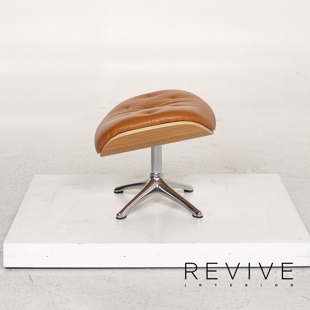 Who's Perfect Bianca Leather Armchair incl. Stool Cognac Brown Relaxation Function Relaxation Armchair #13365