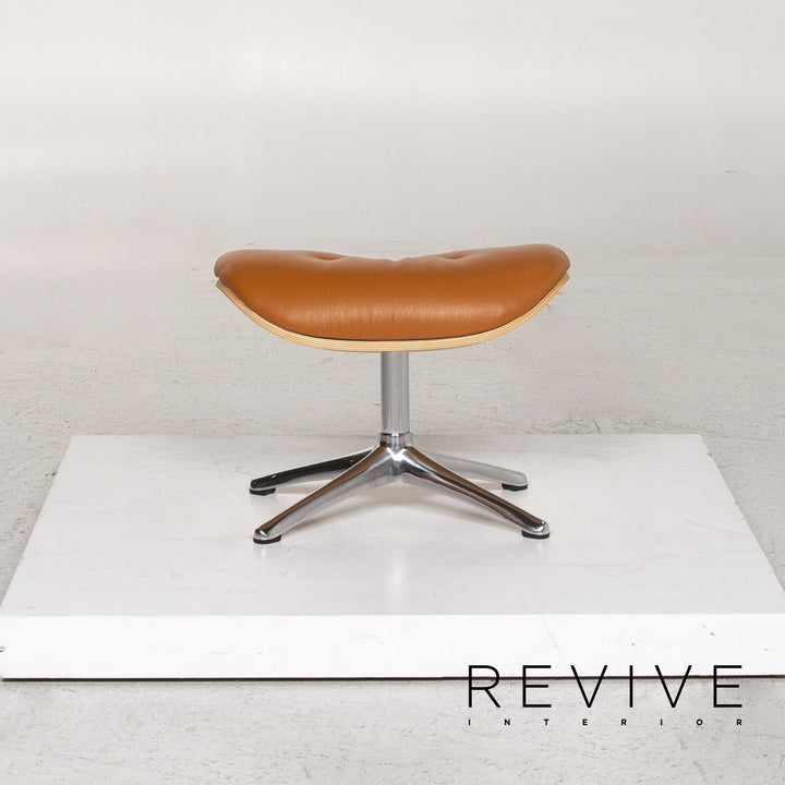 Who's Perfect Bianca Leather Armchair incl. Stool Cognac Brown Relaxation Function Relaxation Armchair #13365