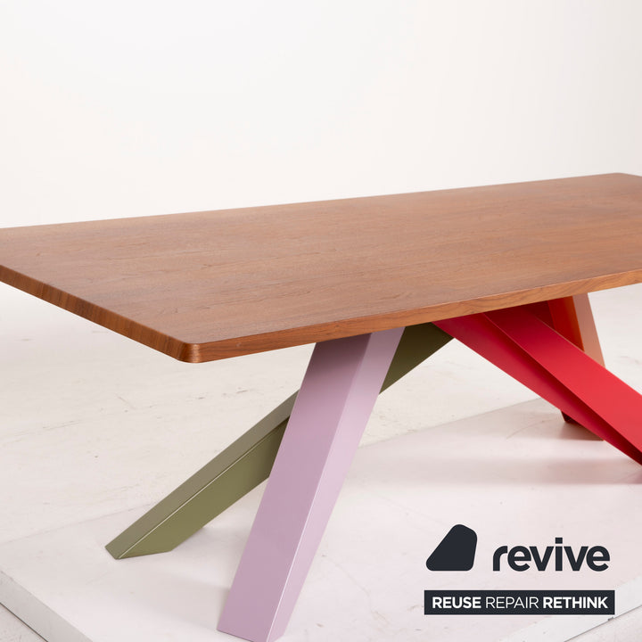 Who's Perfect Bonaldo Wood Table Brown Dining Table Colorful #14988