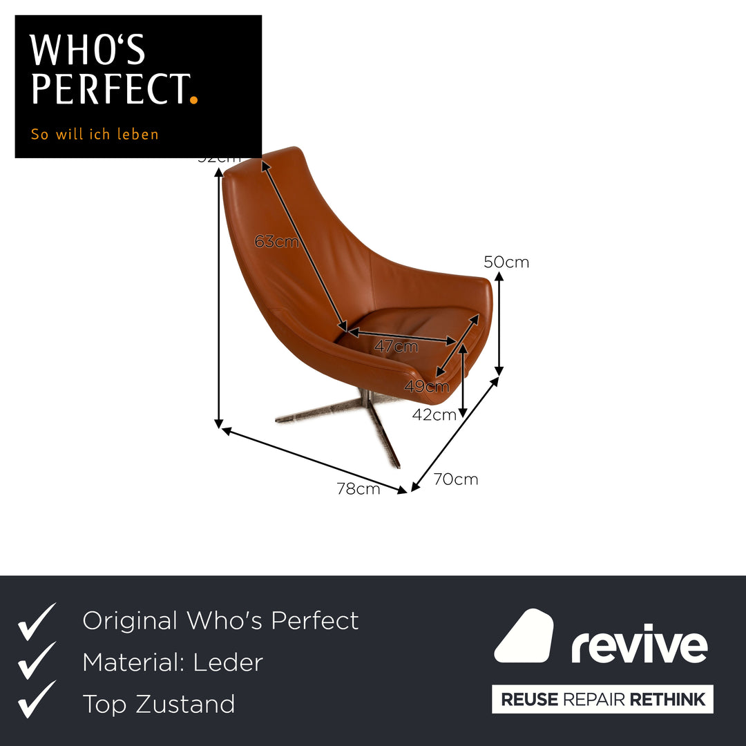 Who's Perfect Ego Leather Armchair Brown manual function