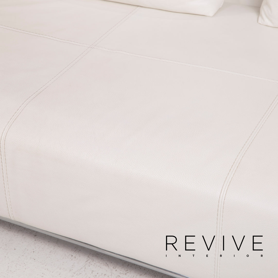 Who's Perfect Granada Leather Sofa White Corner Sofa #14753