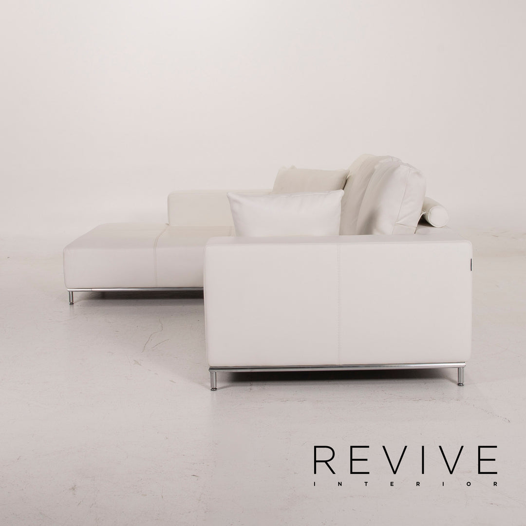 Who's Perfect Granada Leather Sofa White Corner Sofa #14753