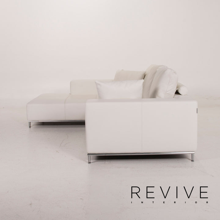 Who's Perfect Granada Leather Sofa White Corner Sofa #14753