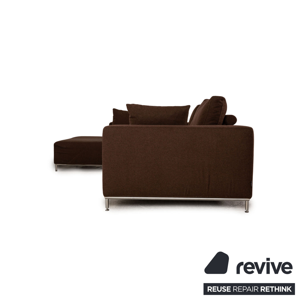 Who's Perfect Granada Fabric Corner Sofa Brown Sofa Couch