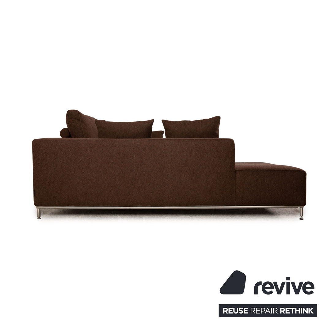 Who's Perfect Granada Fabric Corner Sofa Brown Sofa Couch