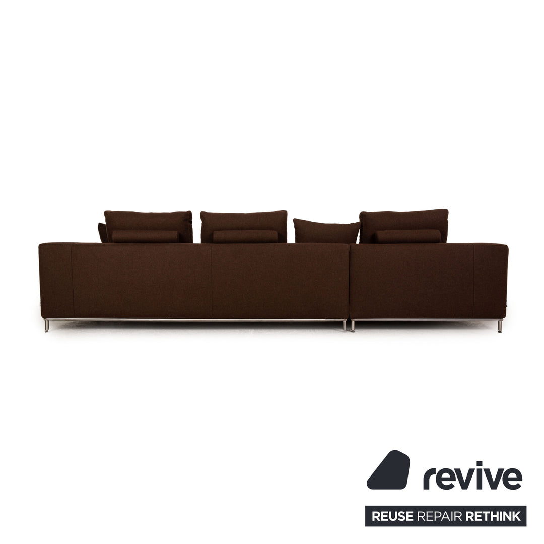 Who's Perfect Granada Fabric Corner Sofa Brown Sofa Couch