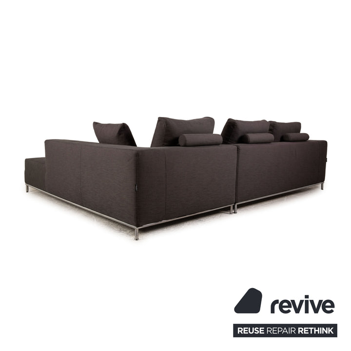 Who's Perfect Granada Fabric Corner Sofa Gray Sofa Couch