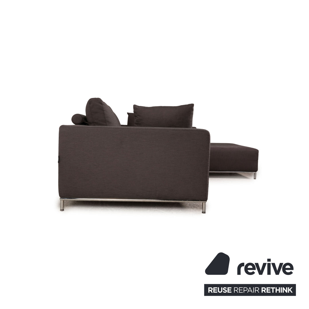 Who's Perfect Granada Fabric Corner Sofa Gray Sofa Couch