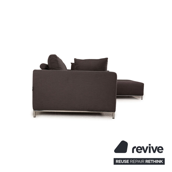 Who's Perfect Granada Fabric Corner Sofa Gray Sofa Couch