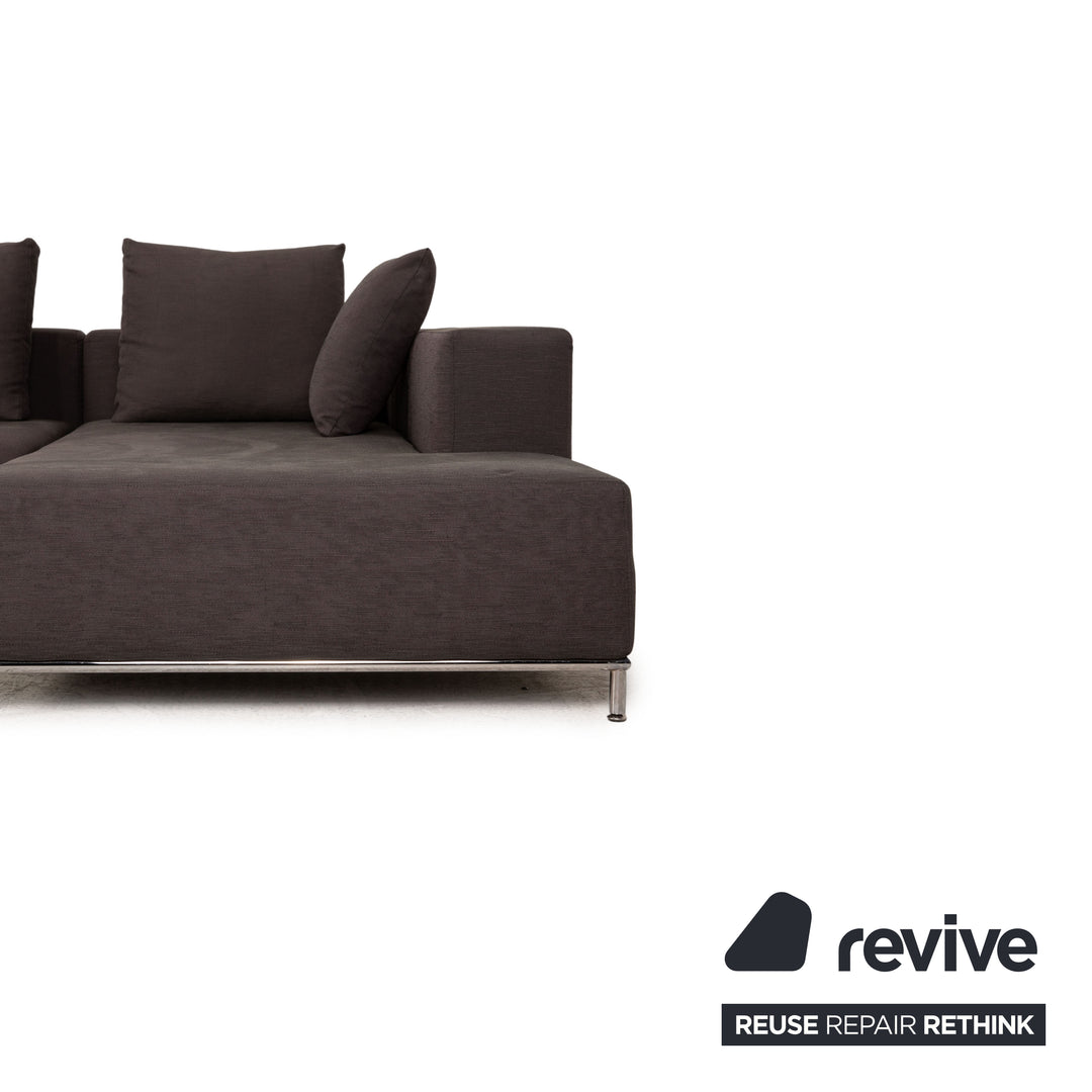 Who's Perfect Granada Fabric Corner Sofa Gray Sofa Couch